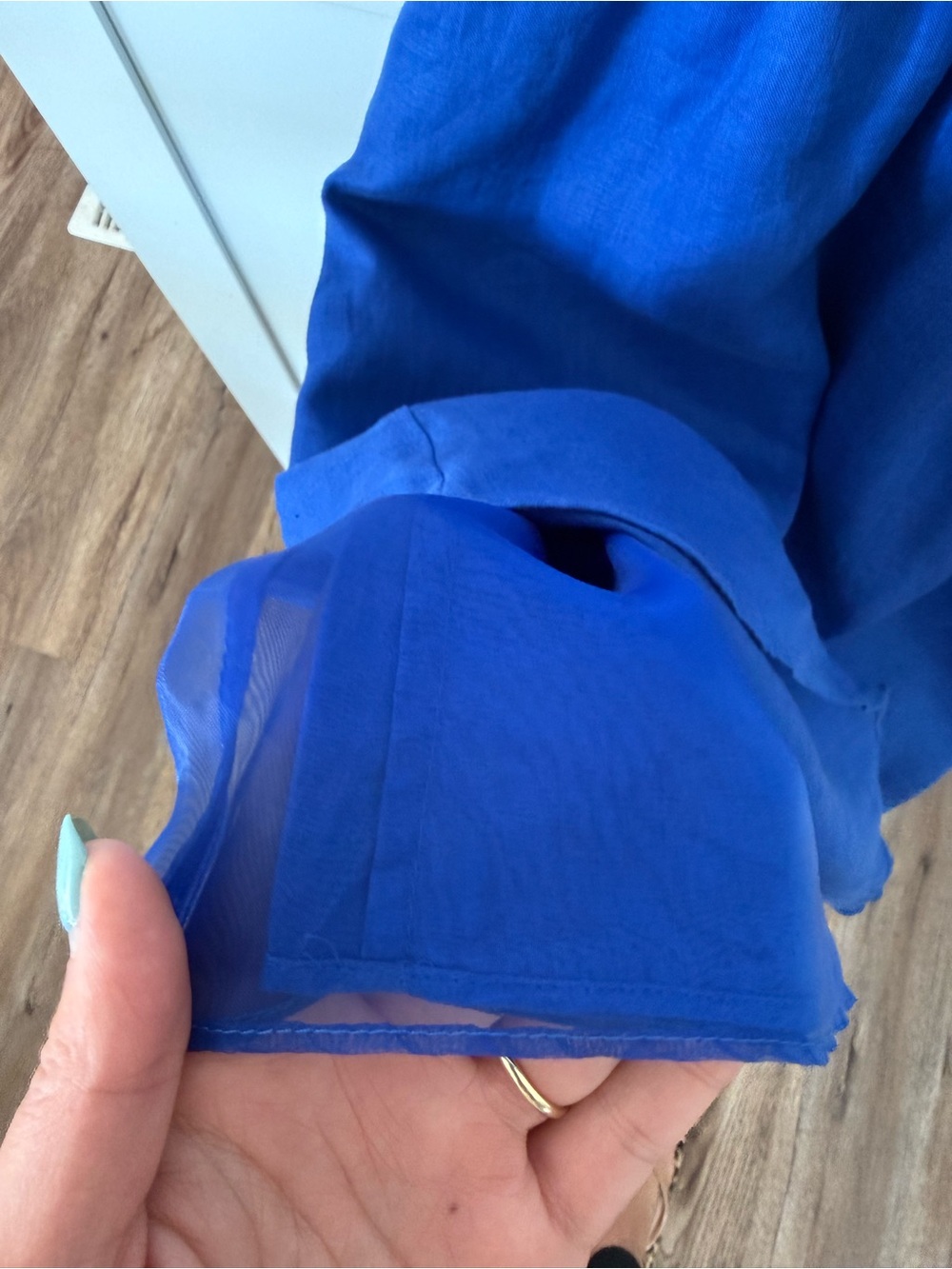 Blue Sleeveless Scoop Neck Dress - Picture 6 of 6